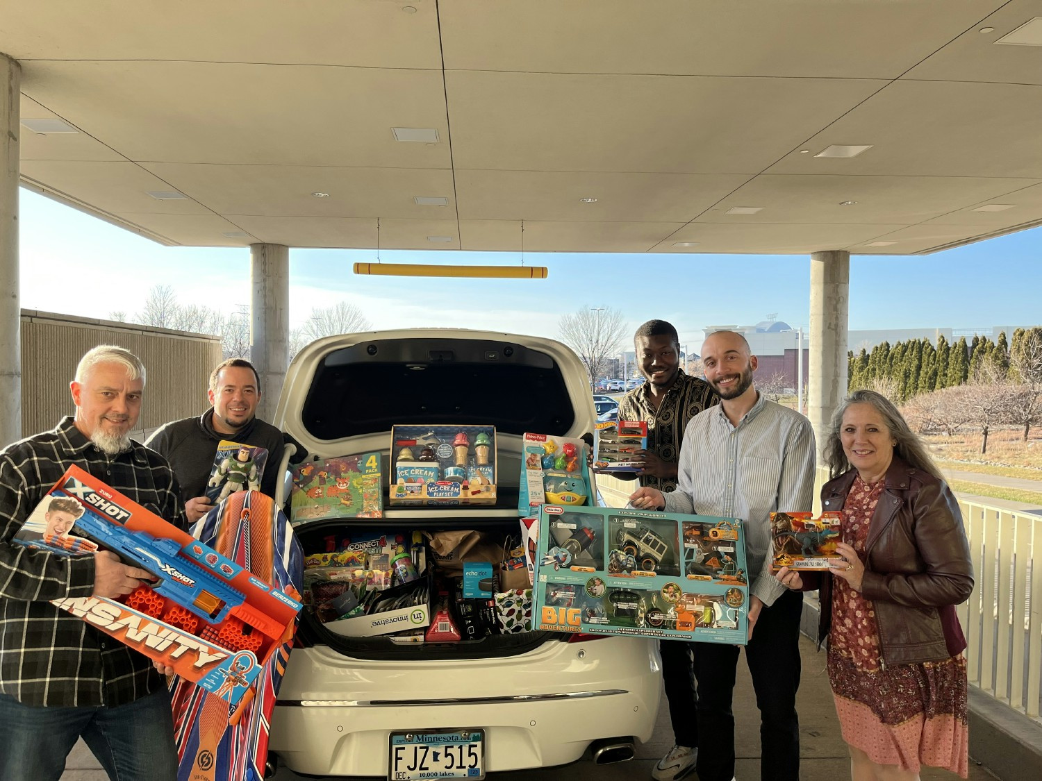 Employees packed their vehicles with toys for the U.S. Marine Corps Reserve to deliver to disadvantaged children.