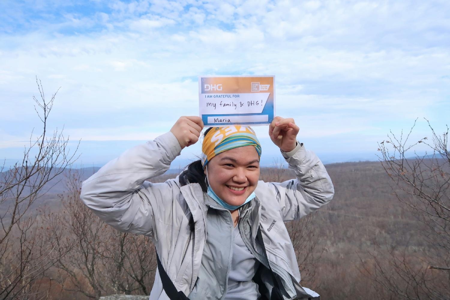 A team member participated in our Count the Cans Turkey Trot 5k run and shared the reason they were grateful
