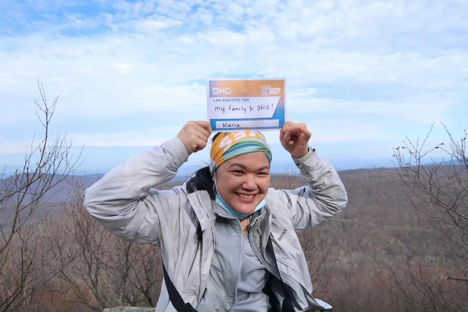 A team member participated in our Count the Cans Turkey Trot 5k run and shared the reason they were grateful