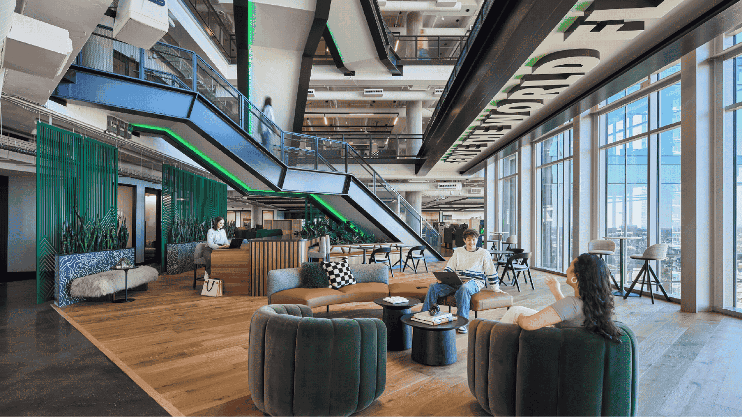 Our Global Support Center in Dallas, where bold ideas and teamwork fuel our growth. Image Ⓒ Corgan.