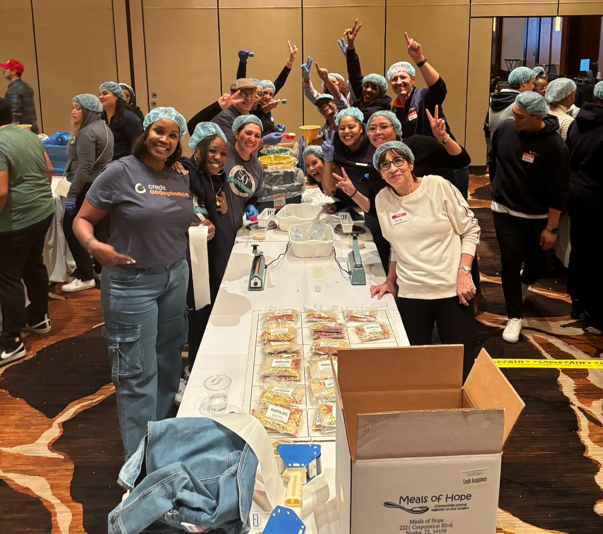Together we packed over 72,500 meals for food banks in Michigan and Nevada during our Thankful Harvest events!