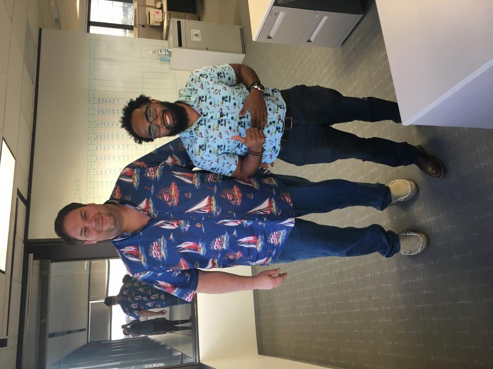 Twin Day. We send pictures out to the company when employees dress similar to each other
