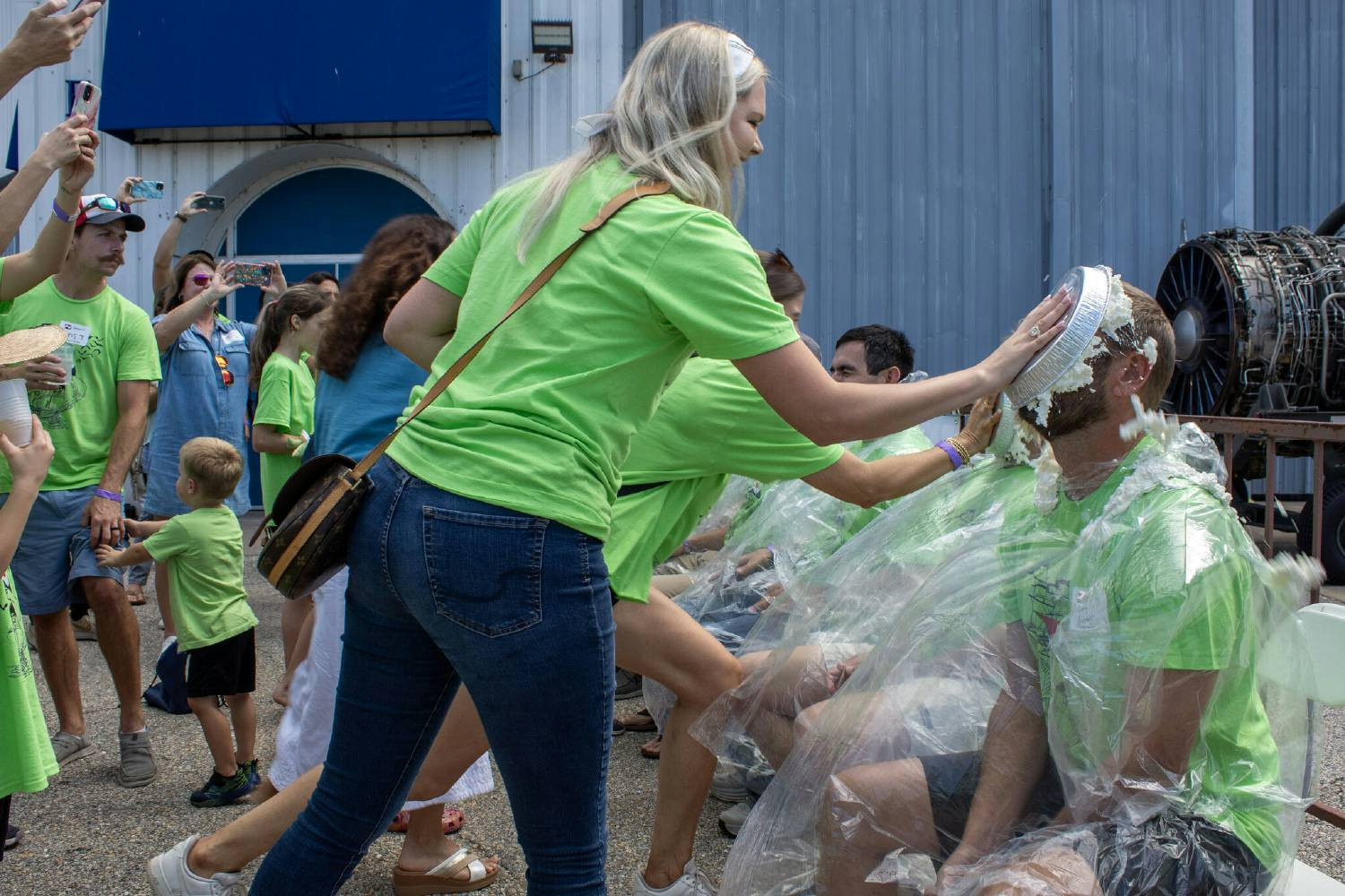 Our employees raised over $200 for Breast Cancer Research for the chance to pie our executives in the face. 