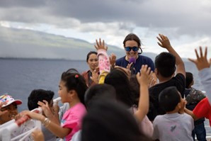 We partnered with the Pacific Whale Foundation in Hawaii to provide local children a humpback whale-watching trip.