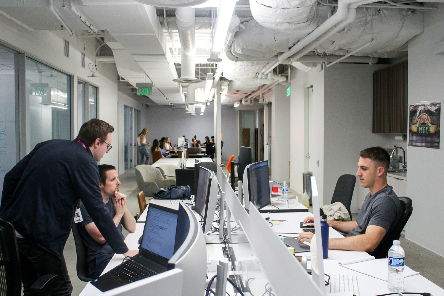 Analytics team working hard