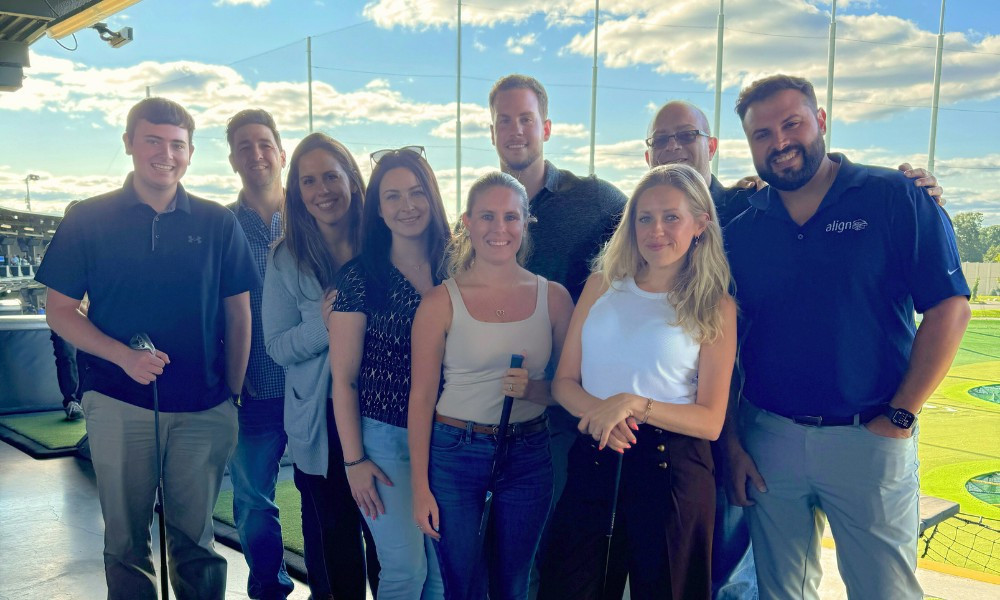 The Align Accounting team swinging into some fun at Top Golf for some team bonding!