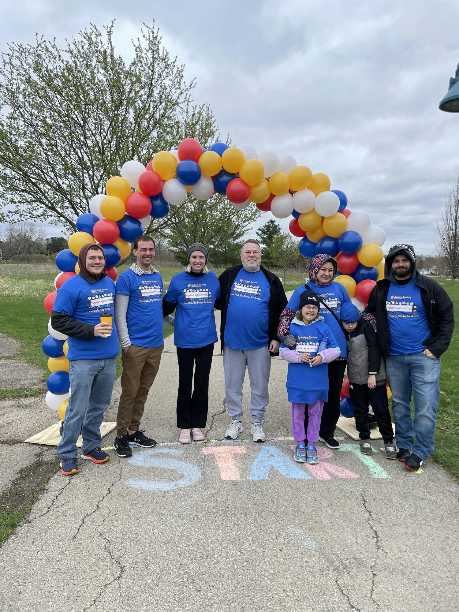 Volunteers at One Walk, Big Strides for Autism