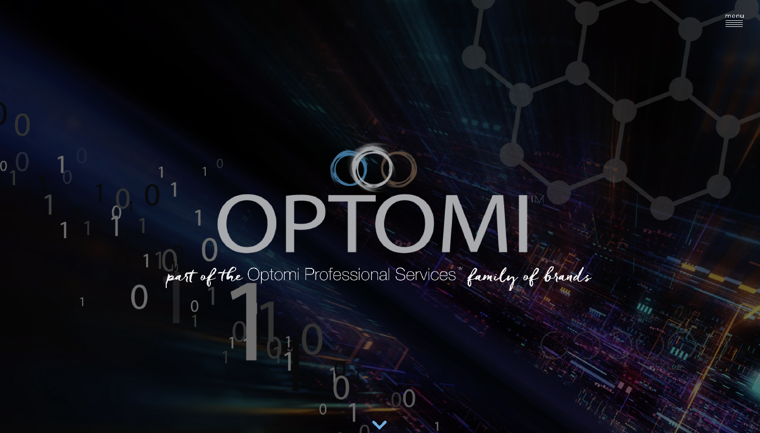 Optomi Website home page
