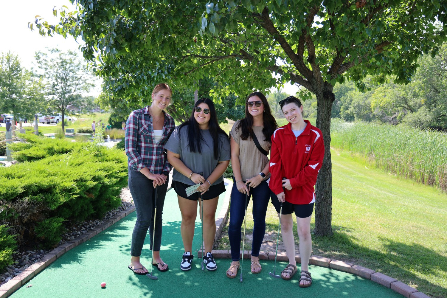SECURA interns get to know each other through company-hosted events, such as mini golf. 