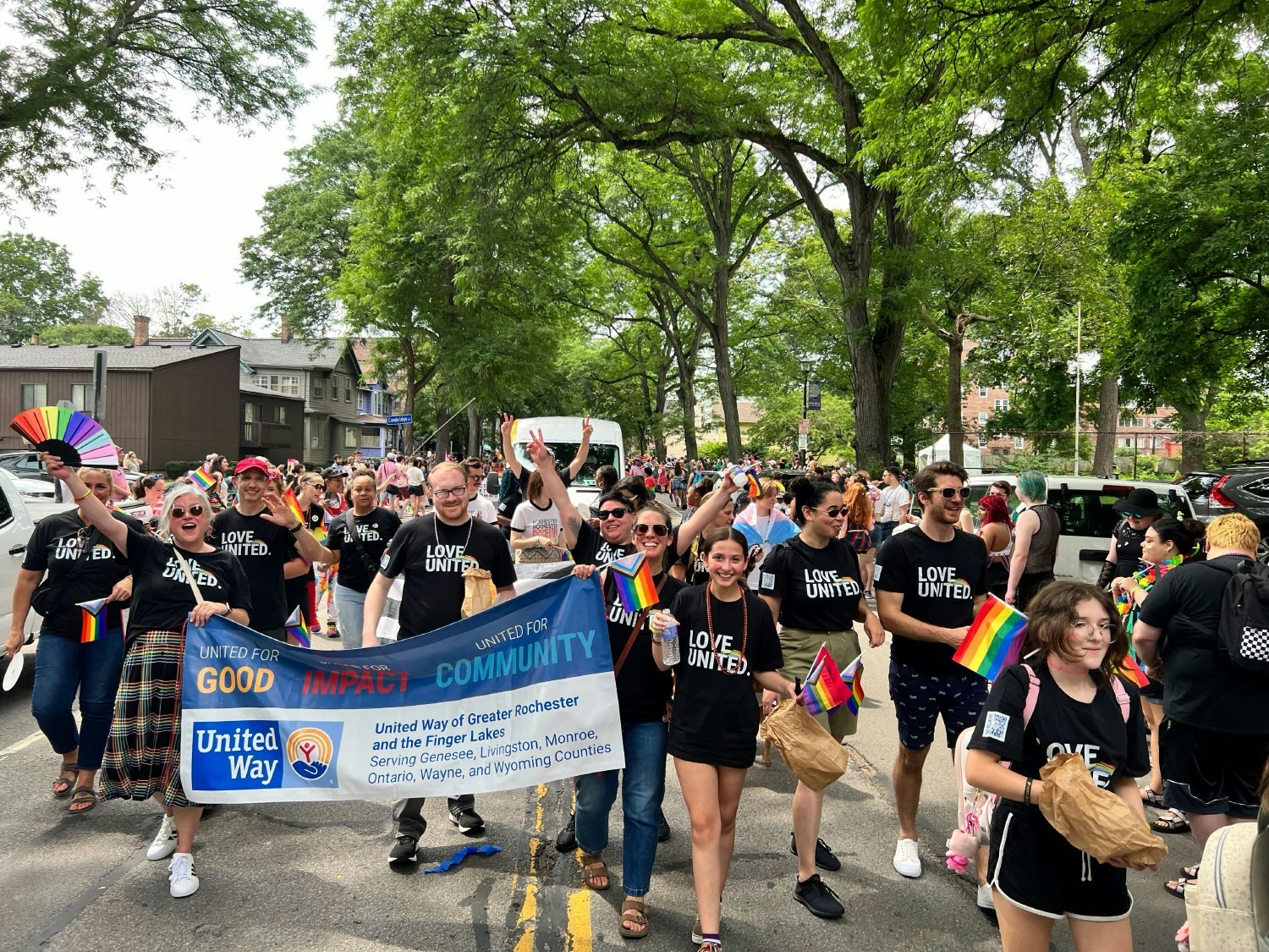 United Way of Greater Rochester & the Finger Lakes at the 2023 Rochester Pride Parade & Festival