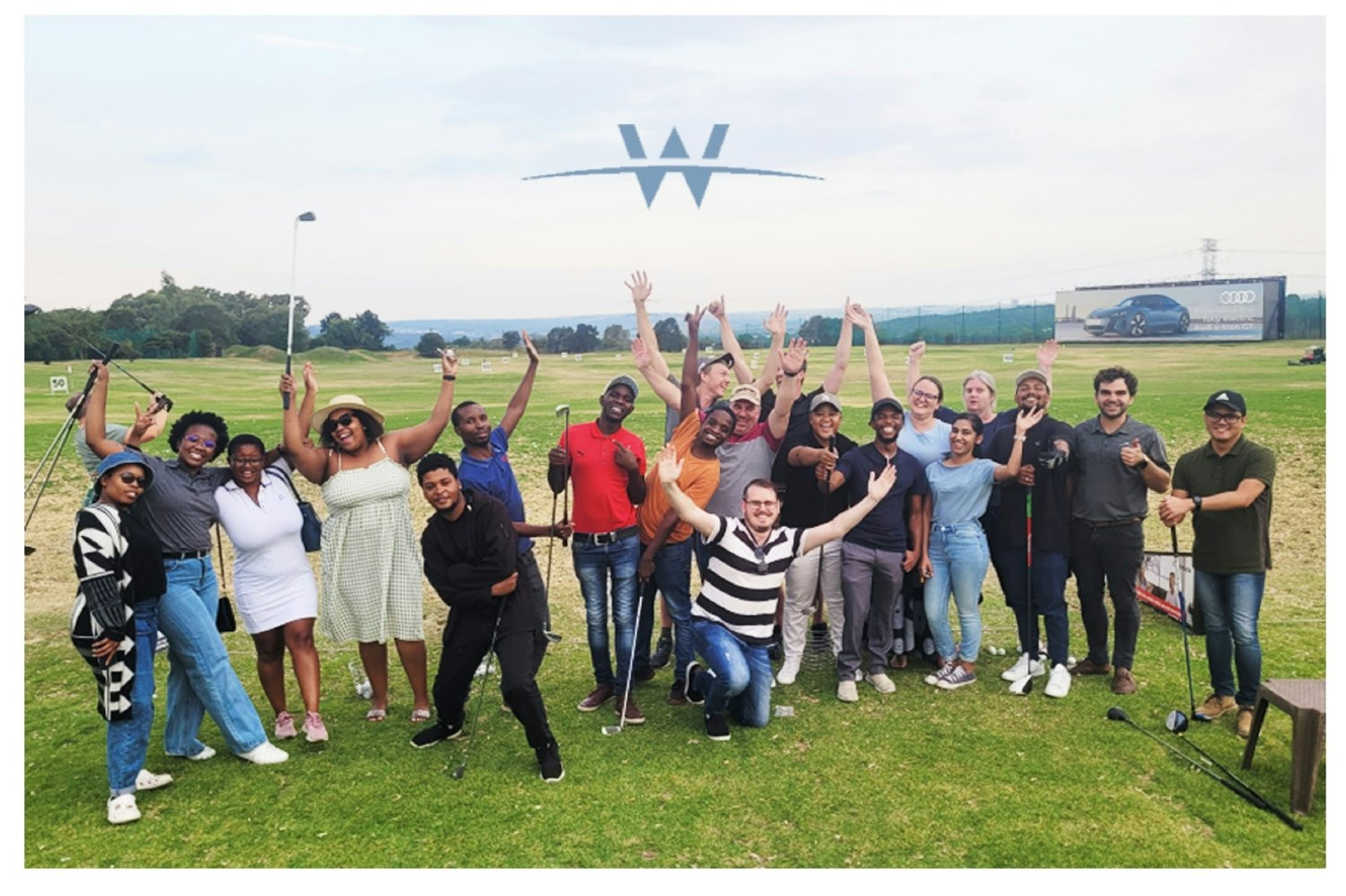 South African employees connecting and collaborating while playing golf.
