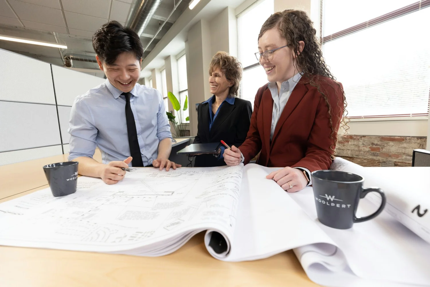 Woolpert has multi-generational employees working together to develop solutions. 