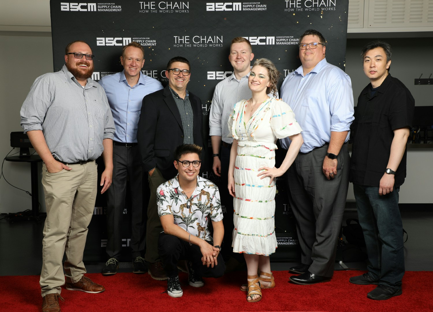 Some of our IT team on the red carpet at our Chain Premier Party