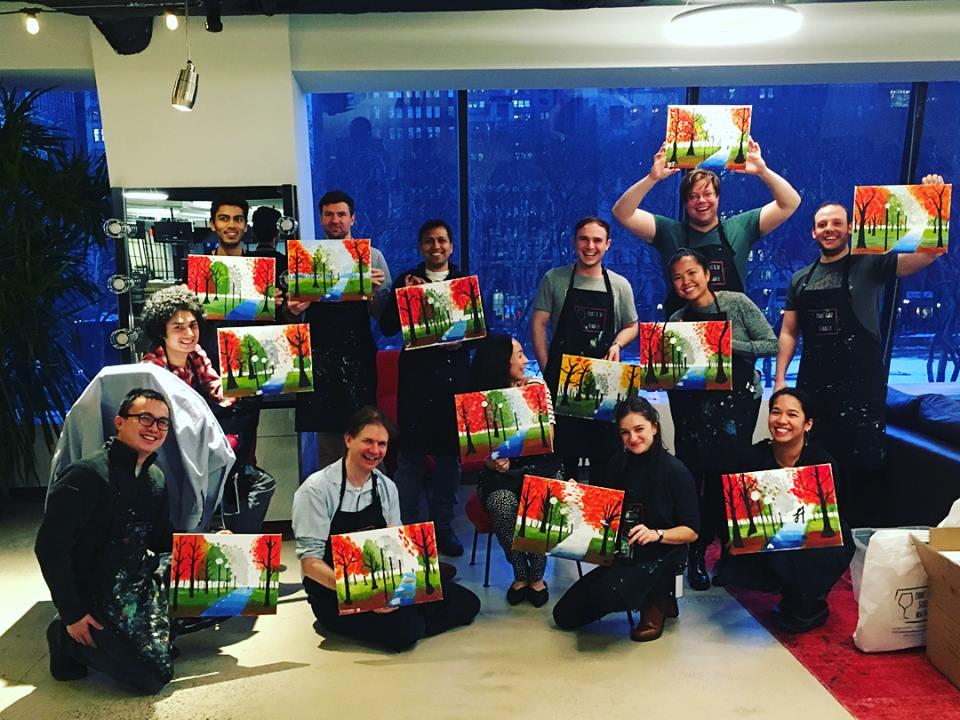 Paint & Sip in the office