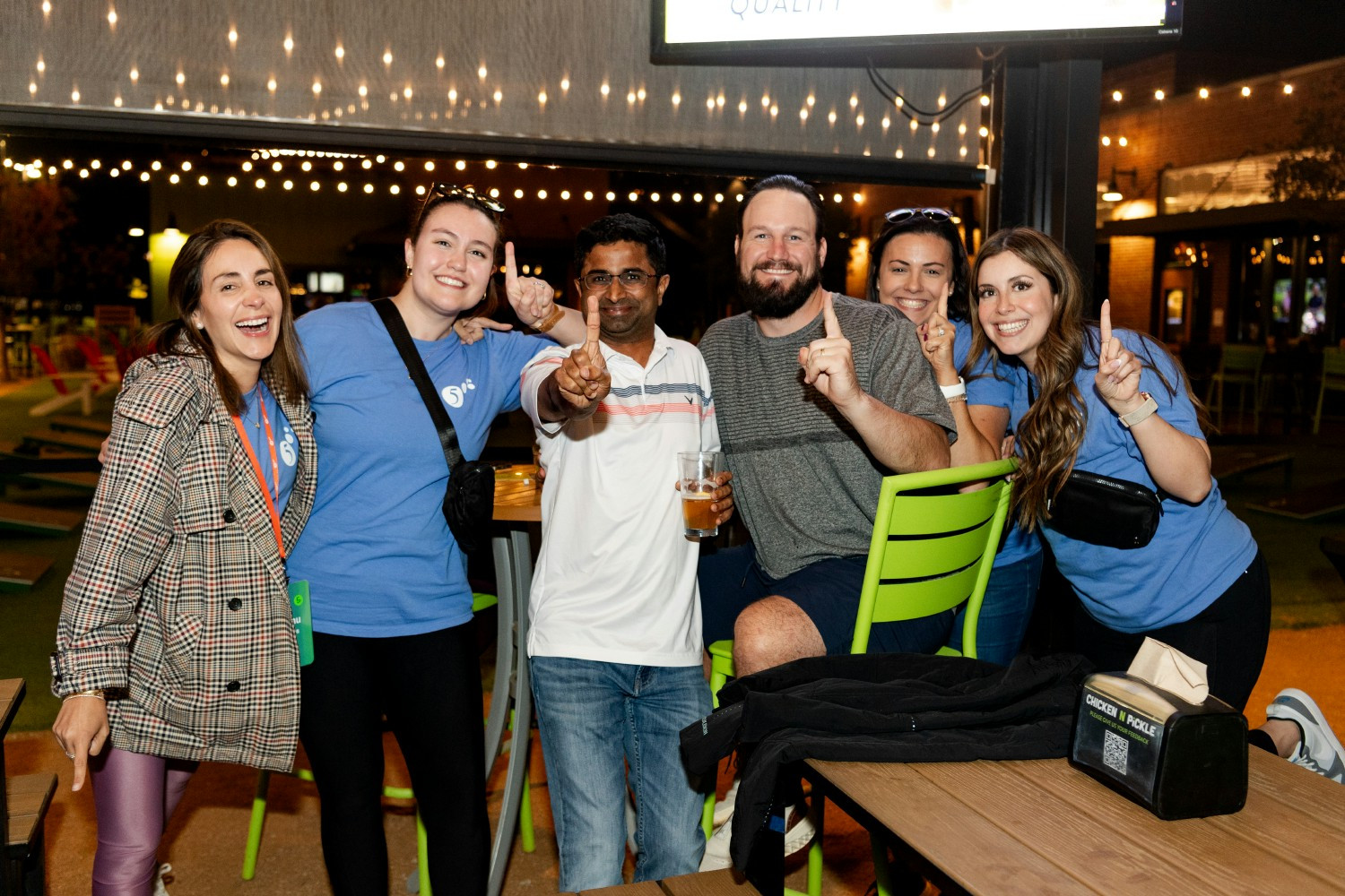 Group of 5ers after winning a scavenger hunt/ clue game at our yearly All Hands. 