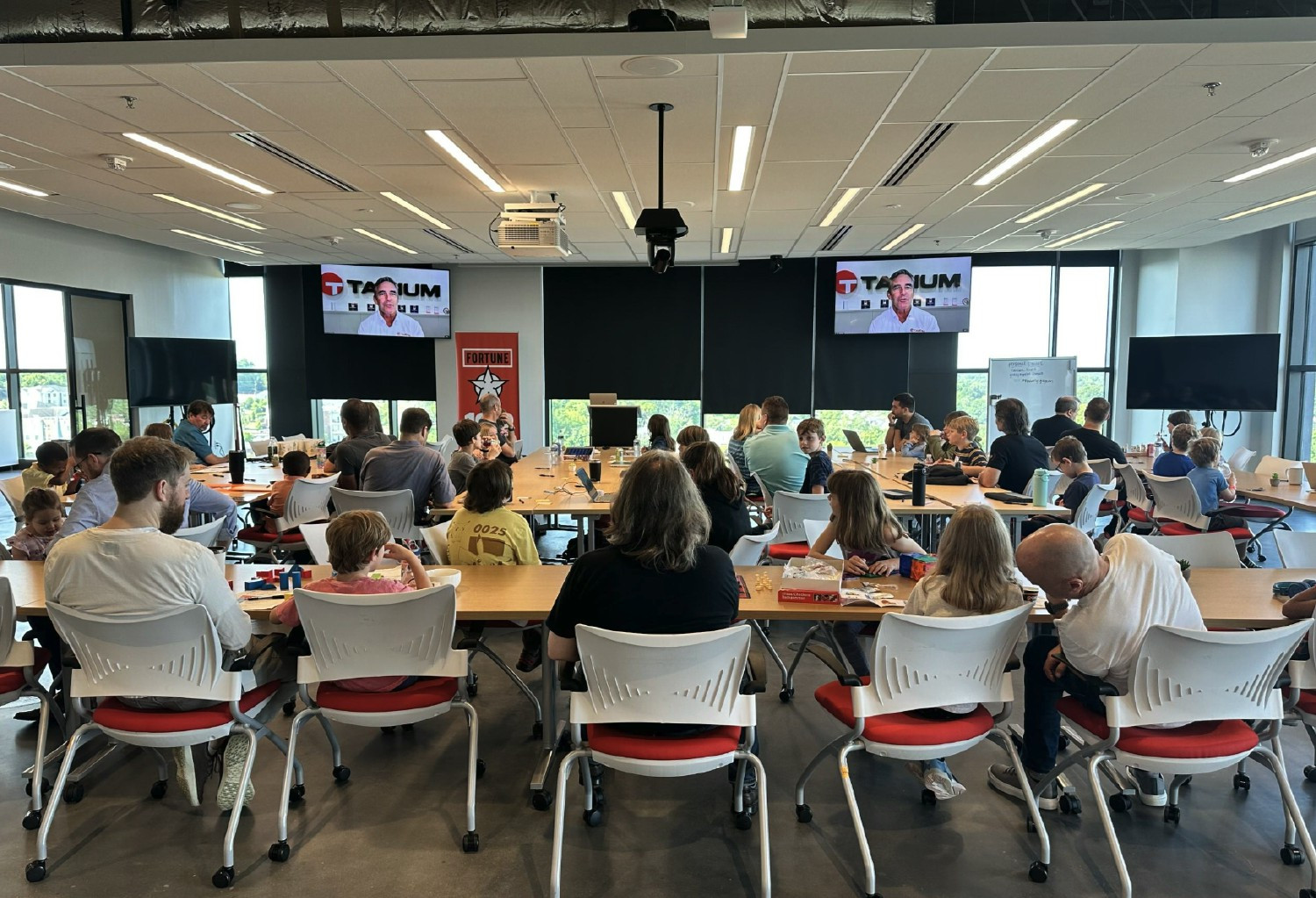 Tanium's CEO welcomes tiny Tanium team members to Bring Your Kids to Work Day!