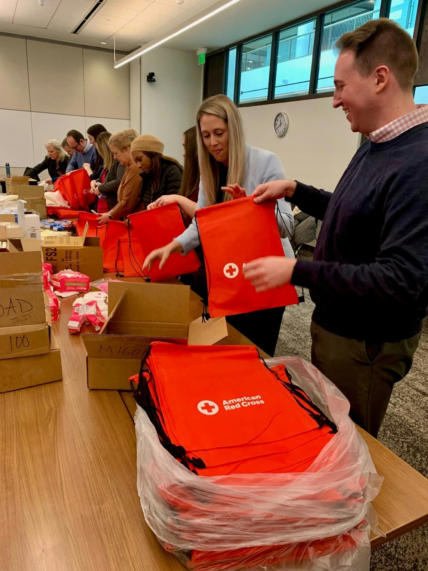 A-O associates in Lansing, MI prepared over 600 personal care packages for the homeless.