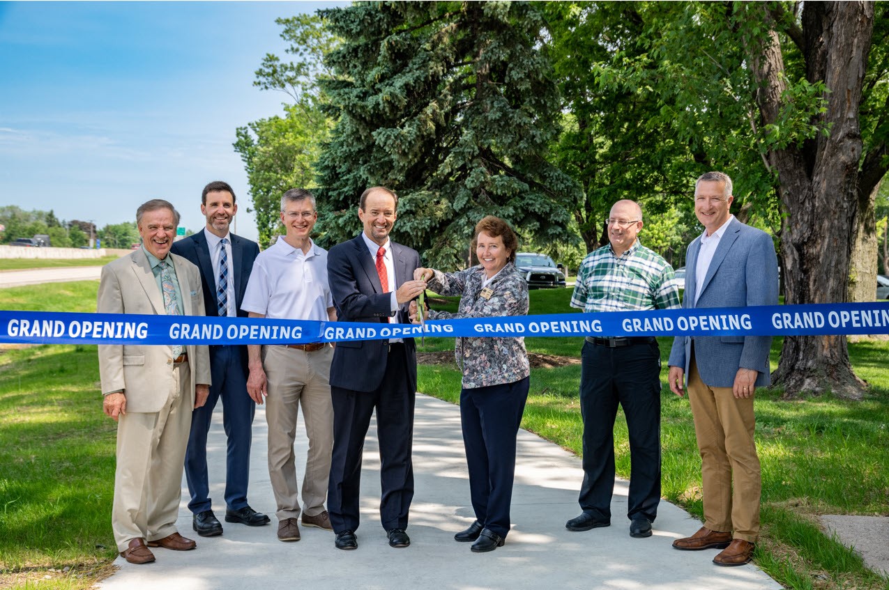 Jewelers Mutual opening pedestrian trail on campus with City of Neenah, Summer 2022 