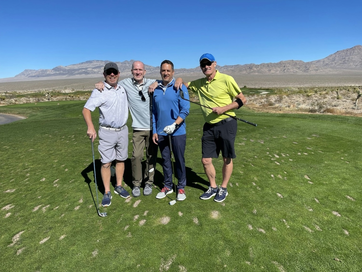 Reverse Mortgage Funding Employees Participating in a Golf Tournament 