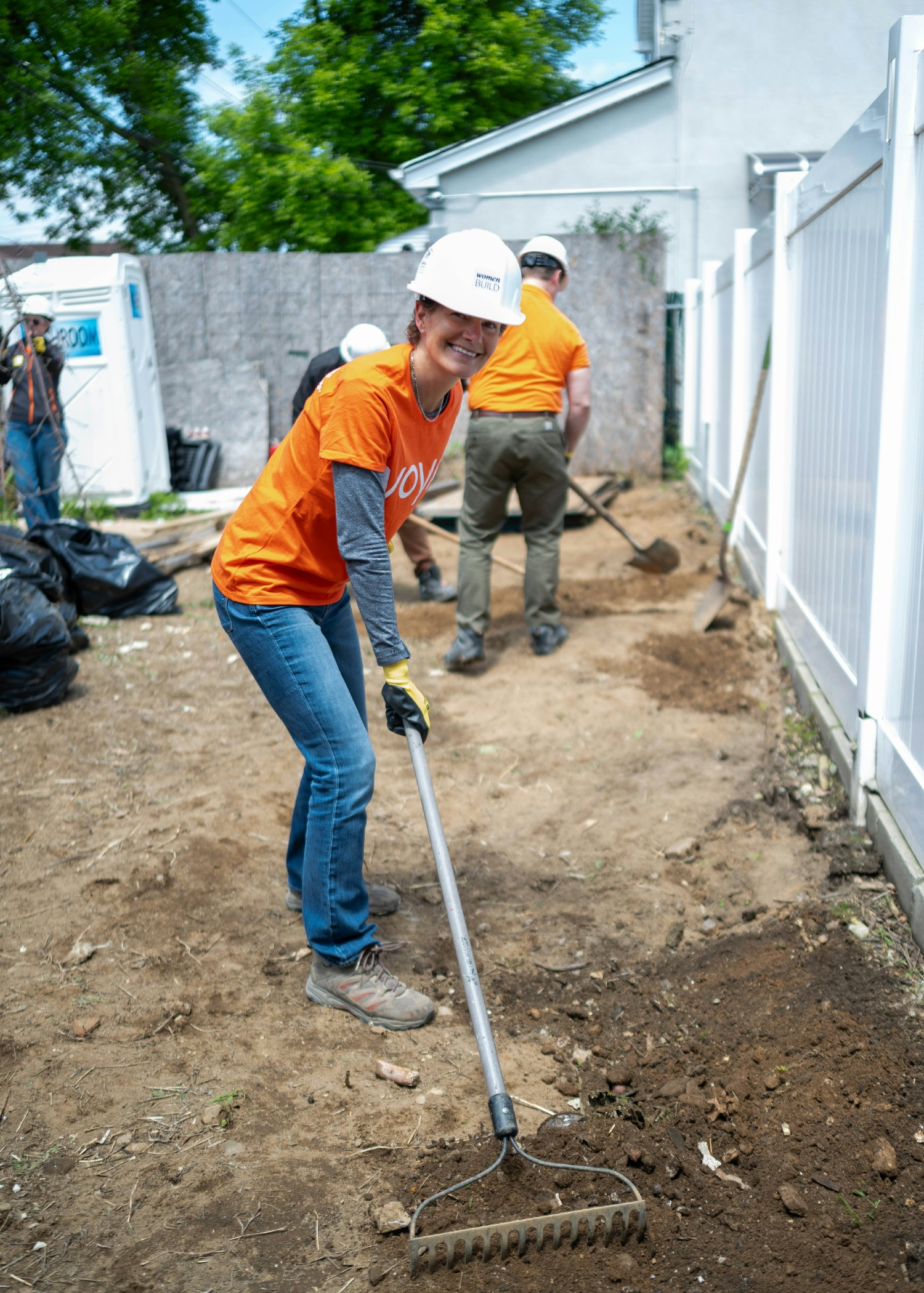Employee volunteering for Habitat for Humanity in New York City as part of our National Days of Service event.