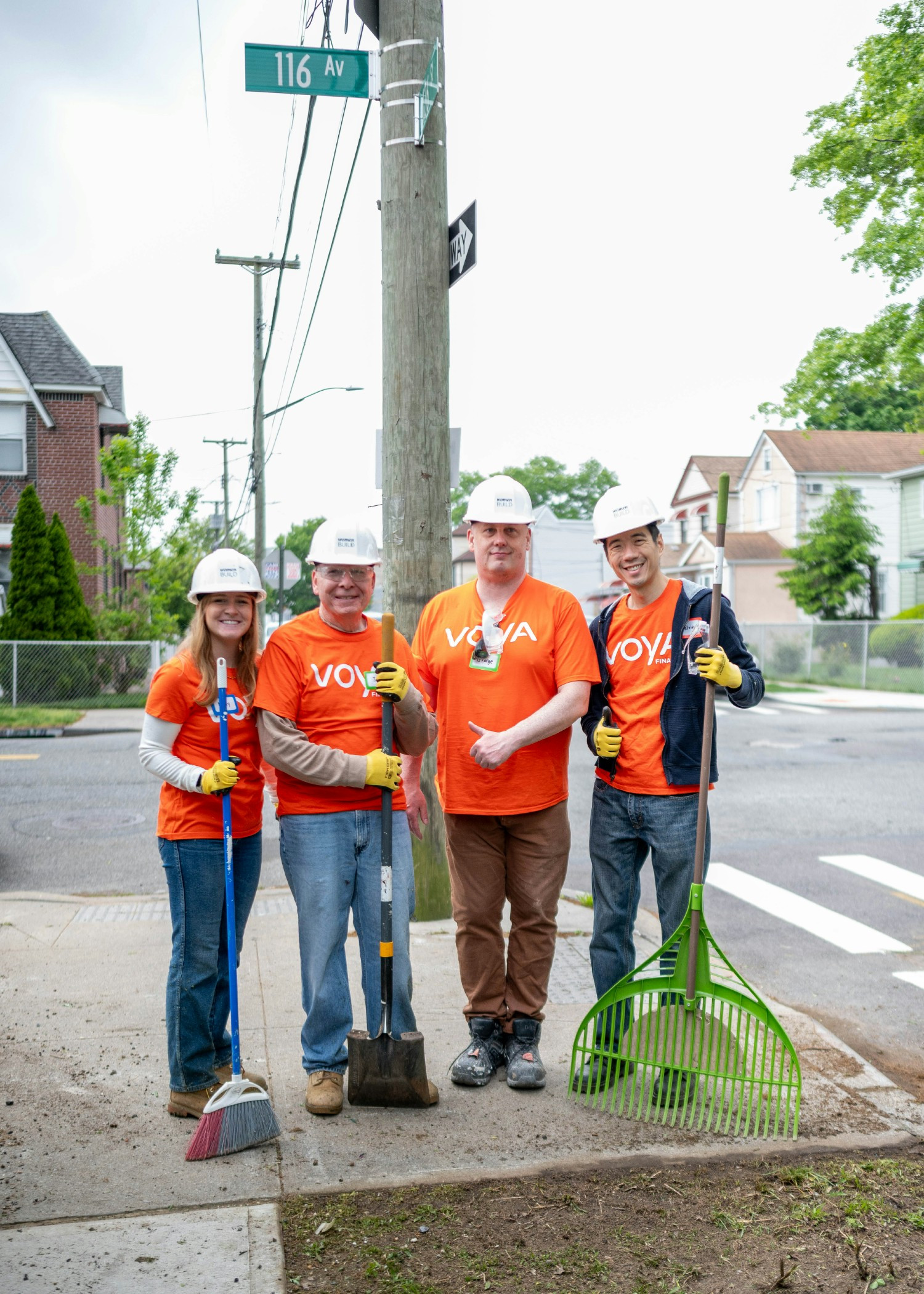 Employees volunteering for Habitat for Humanity as part of our National Days of Service event.