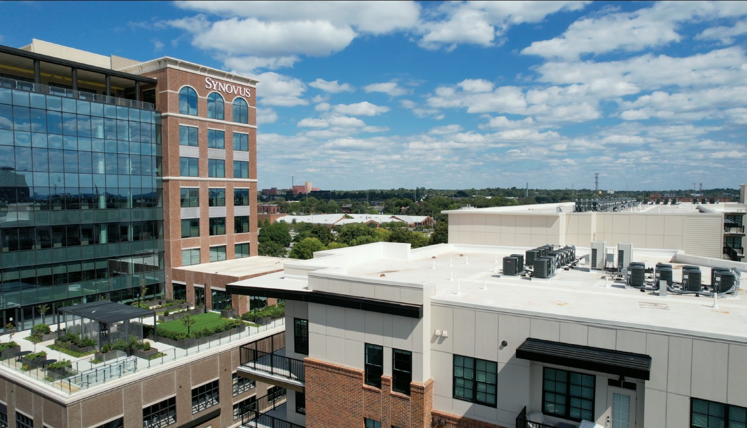 Synovus Place, the company’s flagship location in Columbus, Georgia, opened in 2025 and encourages team collaboration. 