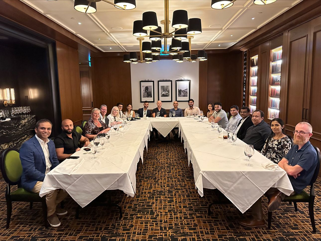 Our leadership enjoys hosting a team dinner for our expanding team in Canada.