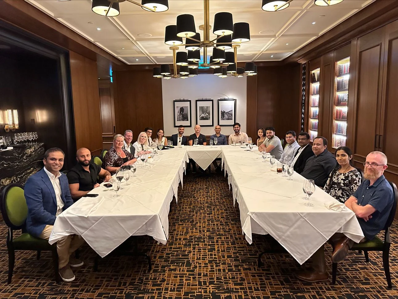 Our leadership enjoys hosting a team dinner for our expanding team in Canada.
