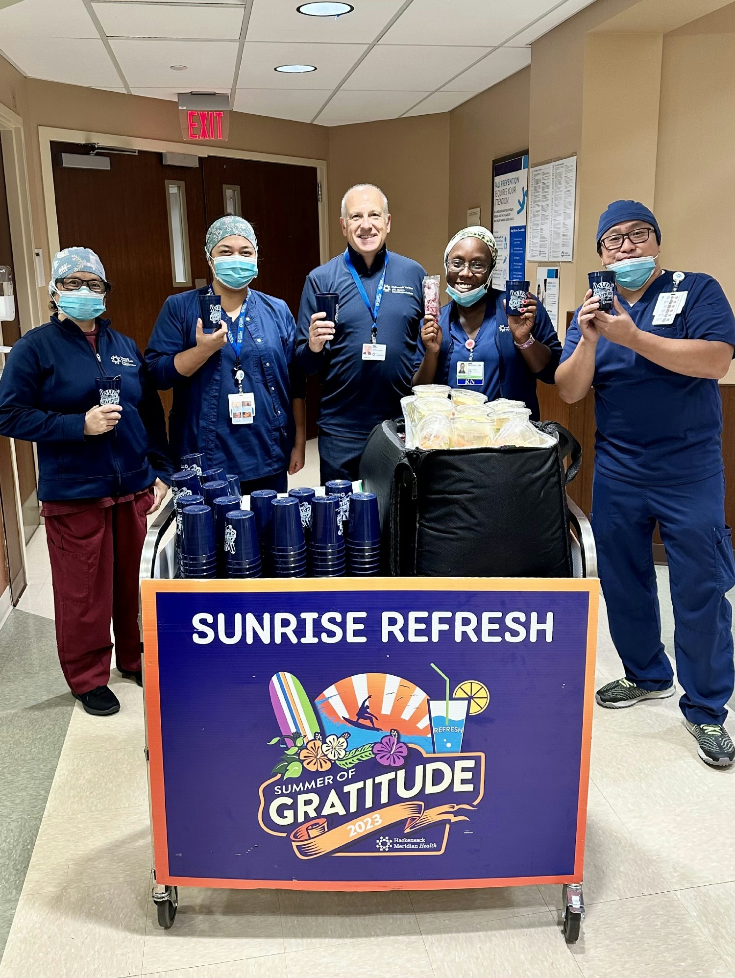 Recognizing our overnight team members and sharing our gratitude during Sunrise Refresh rounds.