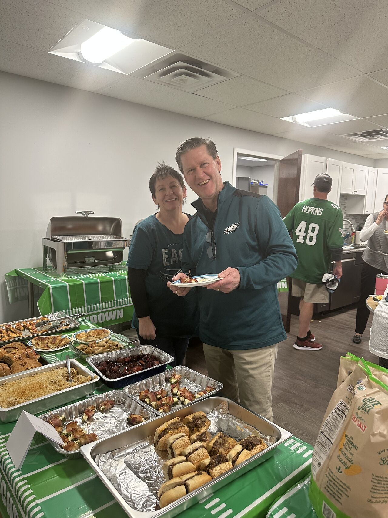 Go Birds! We love celebrating our Eagles with an ICS Potluck