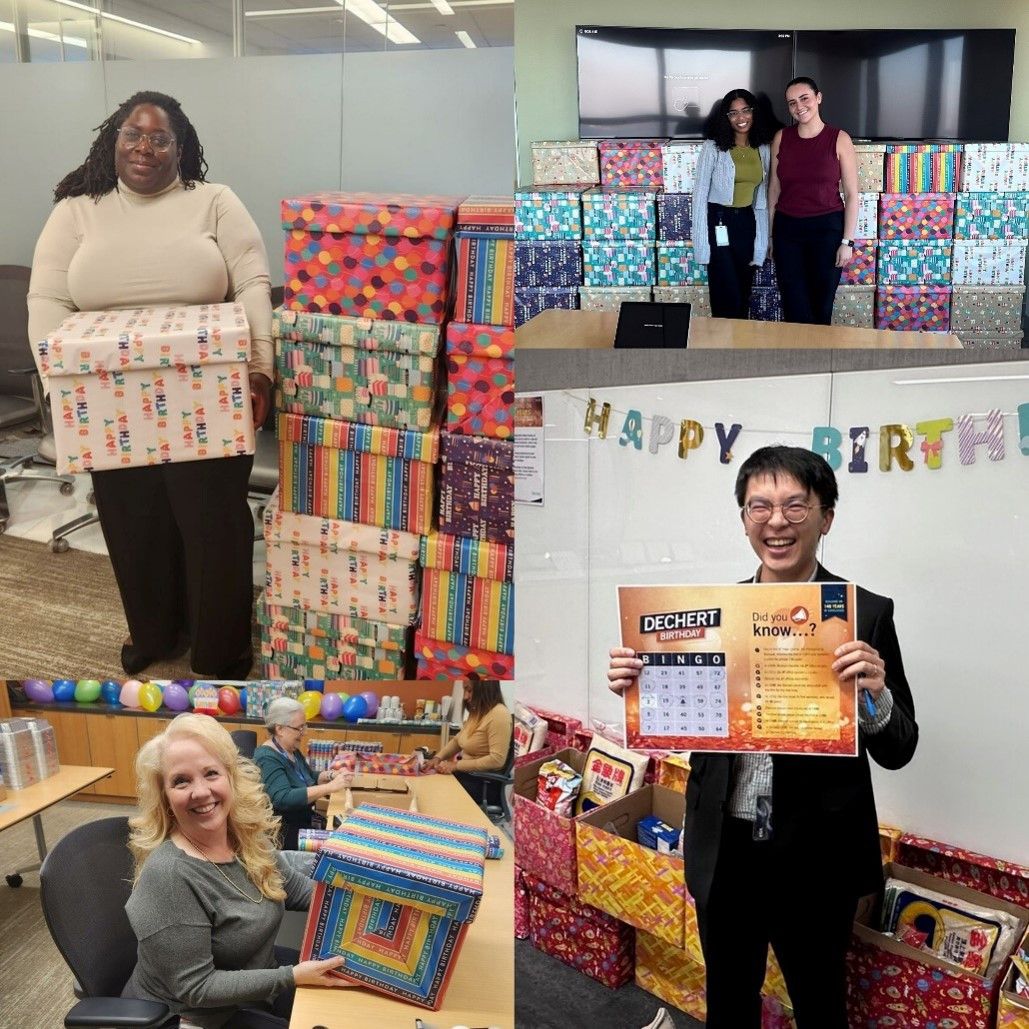 Dechert celebrated its 148th birthday by building birthday boxes for children in need.