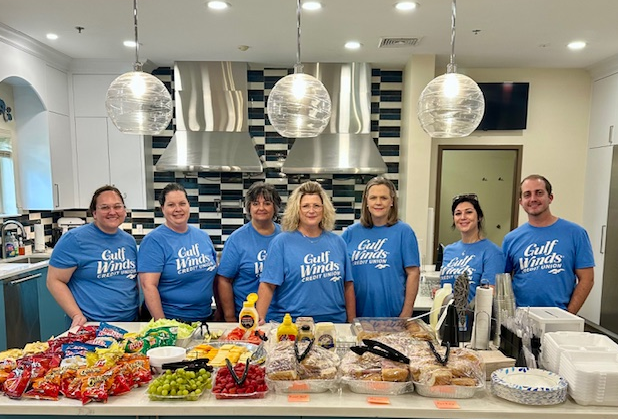 Our team volunteering at our local Ronald McDonald House. Each employee gets 16 paid volunteer hours each year.