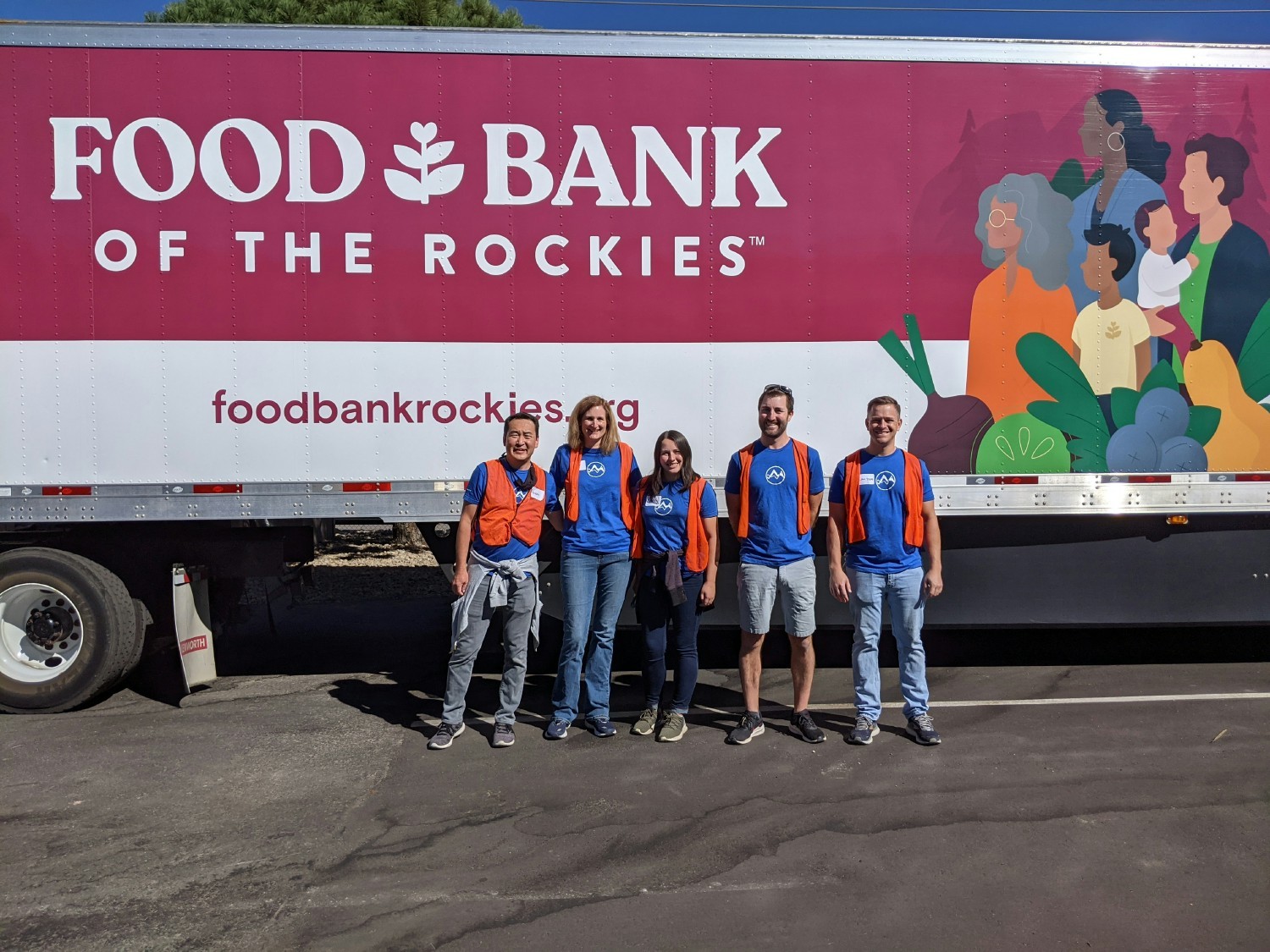 Team members located around Boulder, CO gathered to help the local Food Bank for an annual 