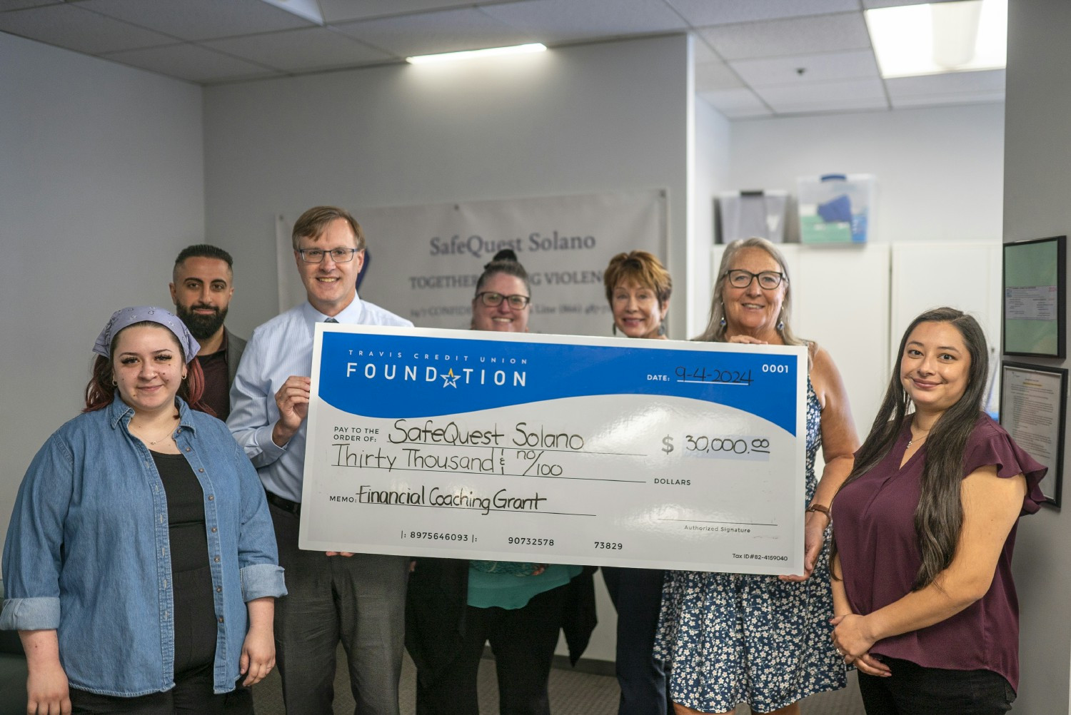 TCU giving $30,000 to SafeQuest Solano empowering communities with financial literacy