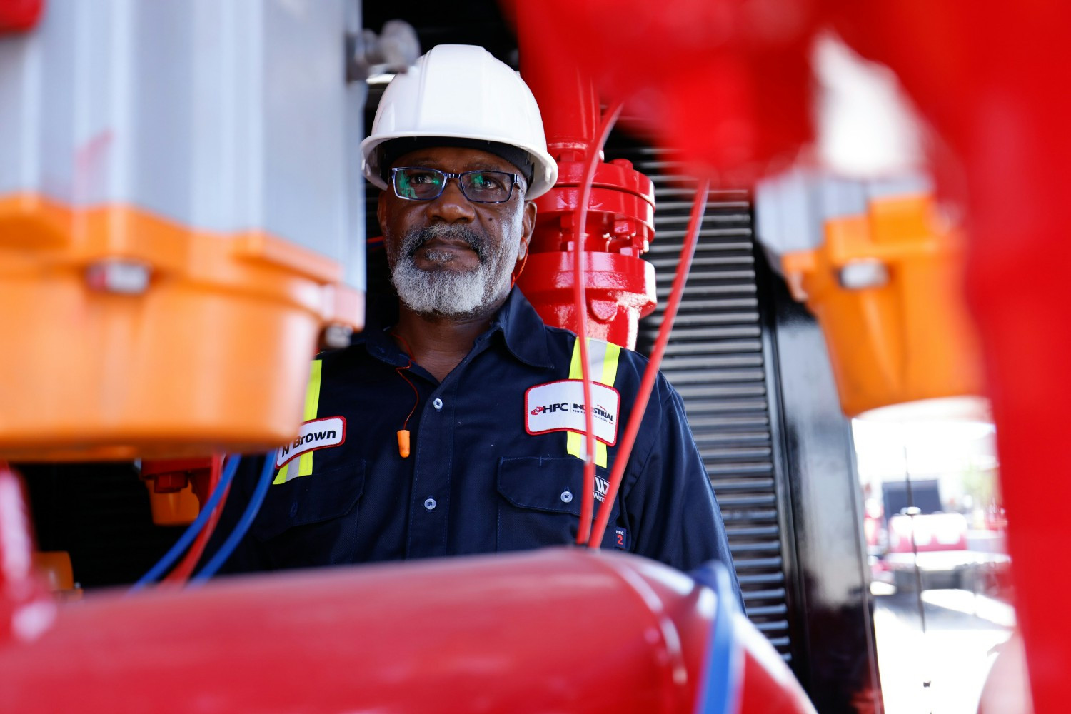 Man doing a routine safety inspection