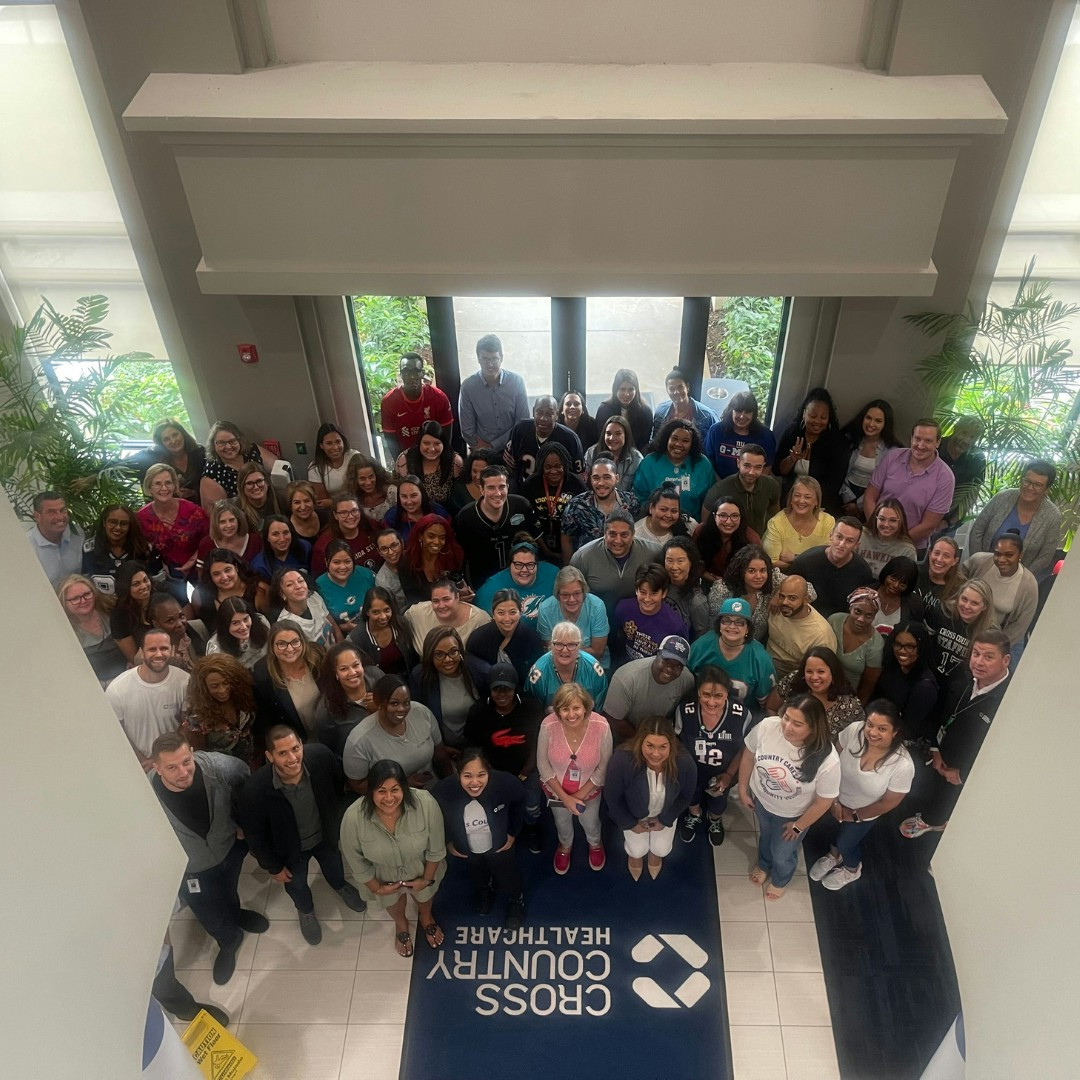 Cross Country Employees gather together for a fun kick-off!