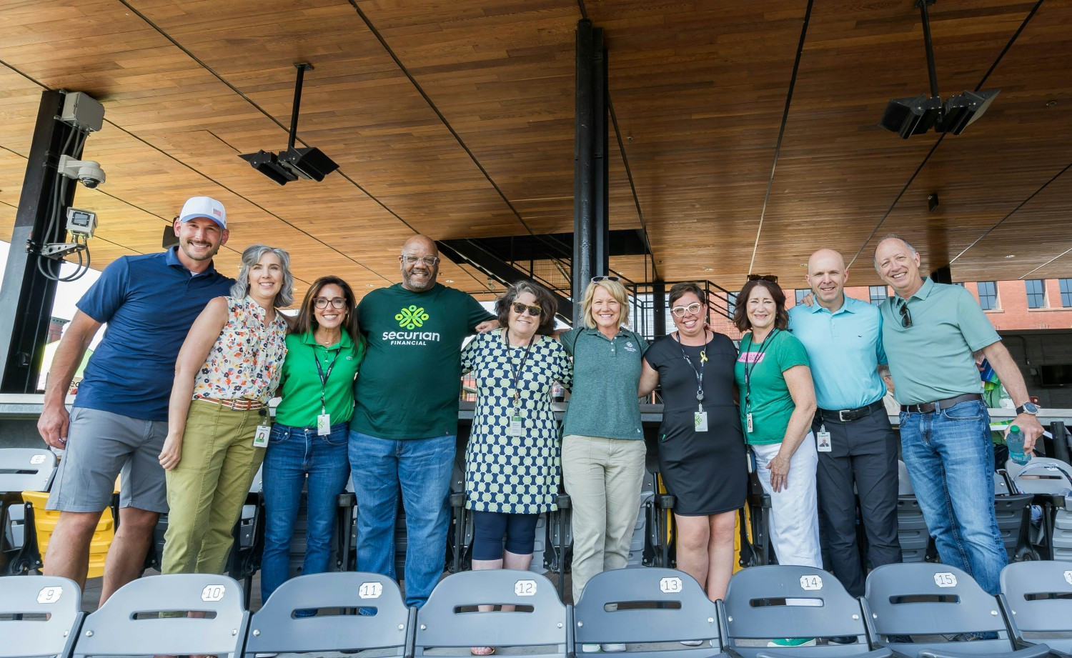 Leaders throughout the organization enjoying Securian's annual All-Associate Summer Picnic.  