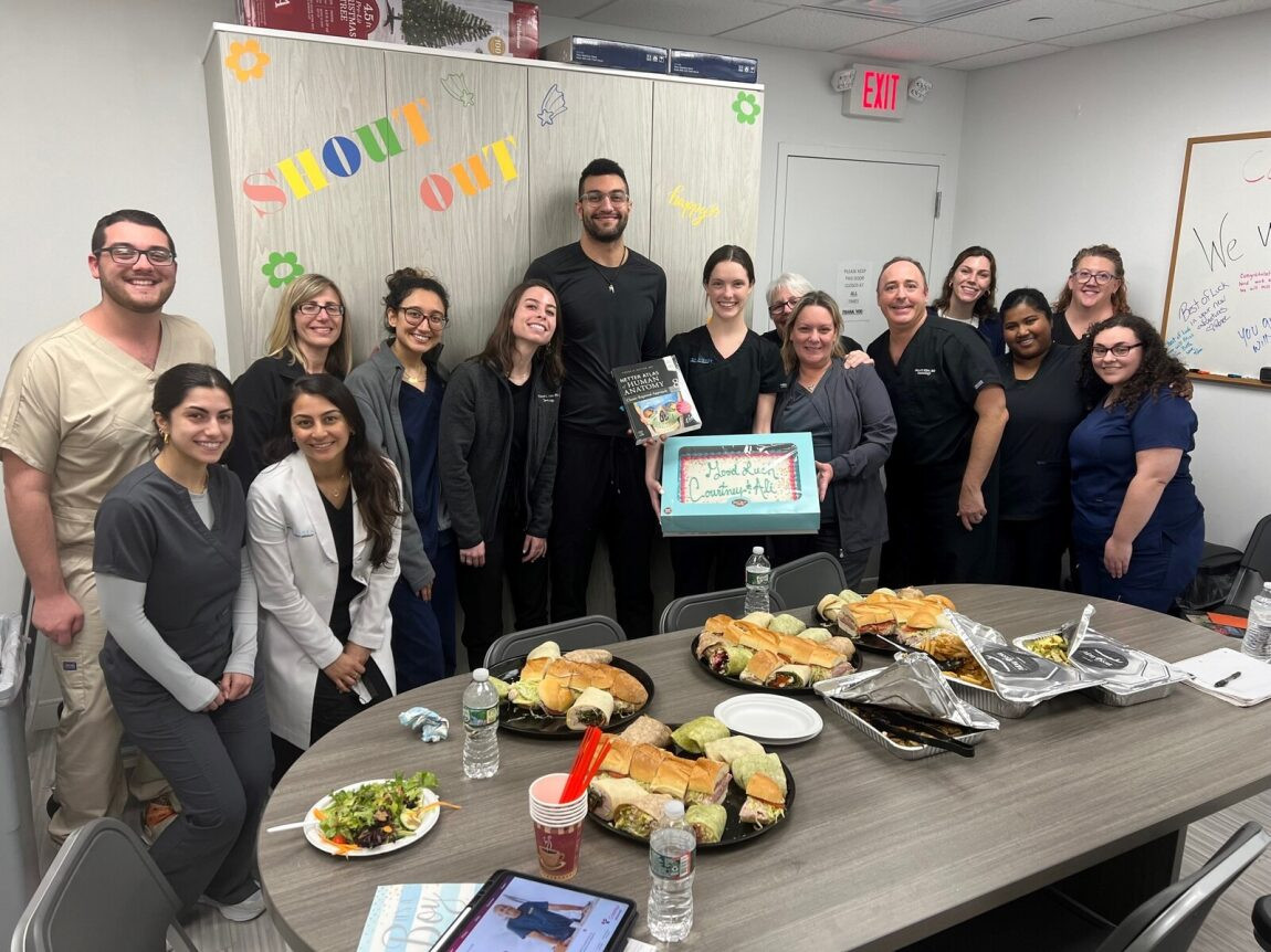 Celebration of two Medical Assistants leaving to attend Medical School.