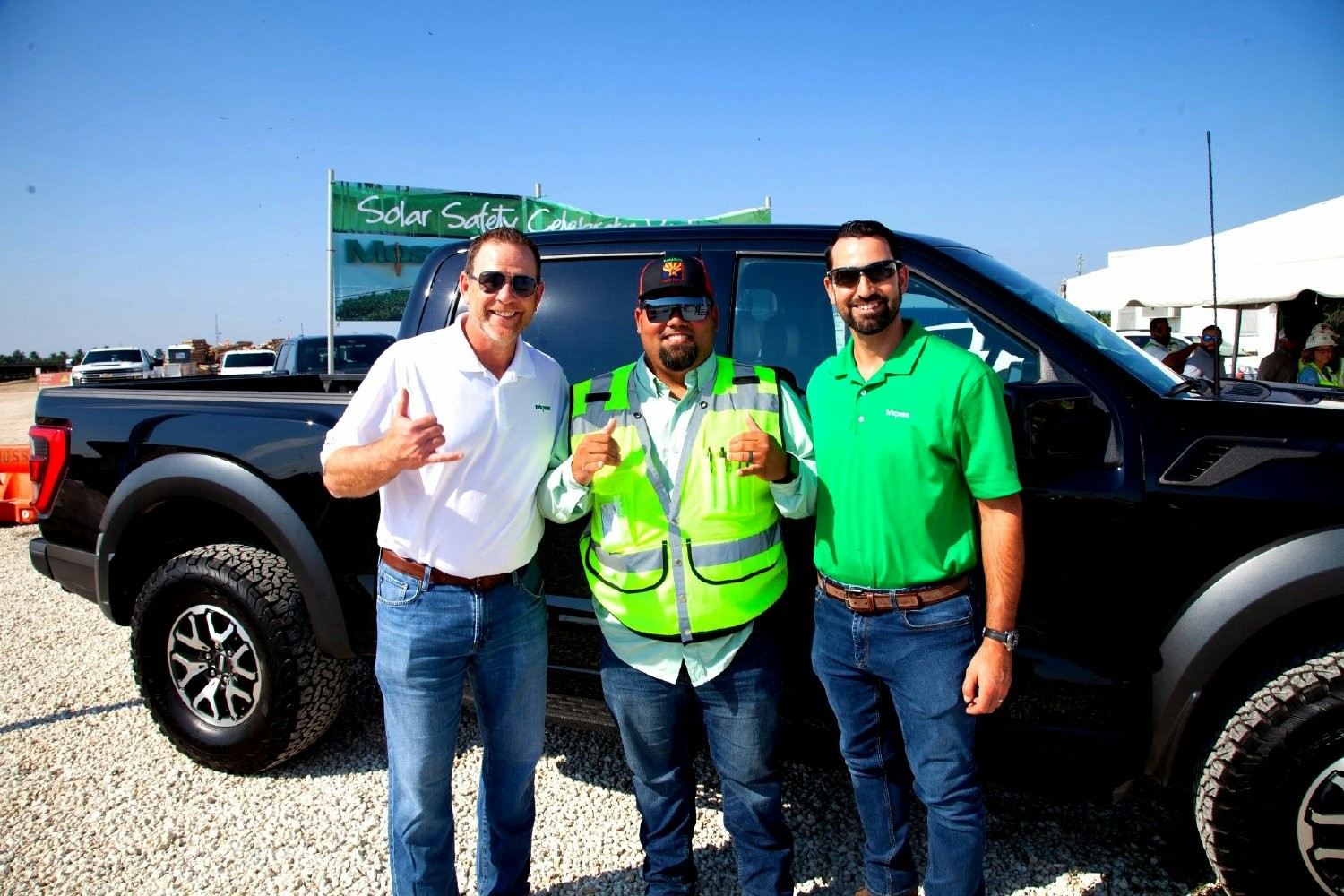 Scott Moss, CEO (left) and Edwin Perkins, President, (right) celebrating Solar Safety Week.