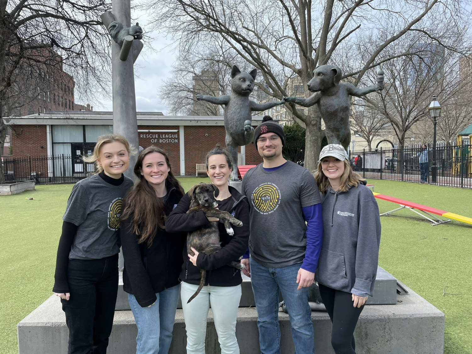 Celebrating CMB's 40th anniversary by volunteering at American Rescue League of Boston 