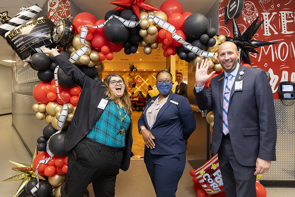 Team members are welcomed at a High-Five event where leaders serve them in appreciation of their hard work.