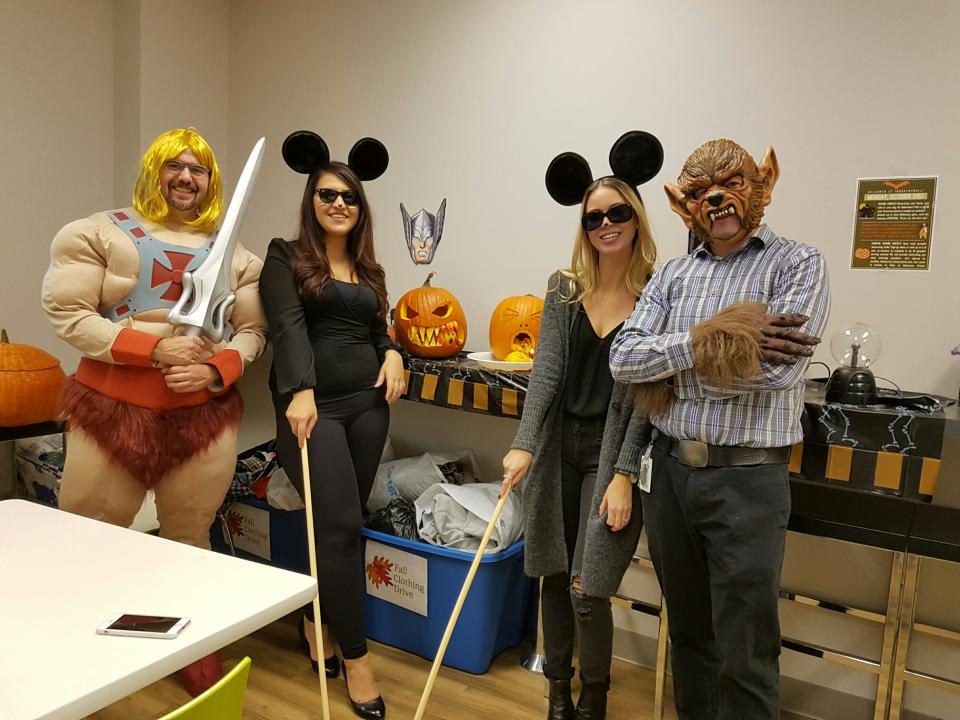 Hallowe'en fun at IB where we employees are encouraged to dress up and participate in a pumkin carving contest and some spooky fun!