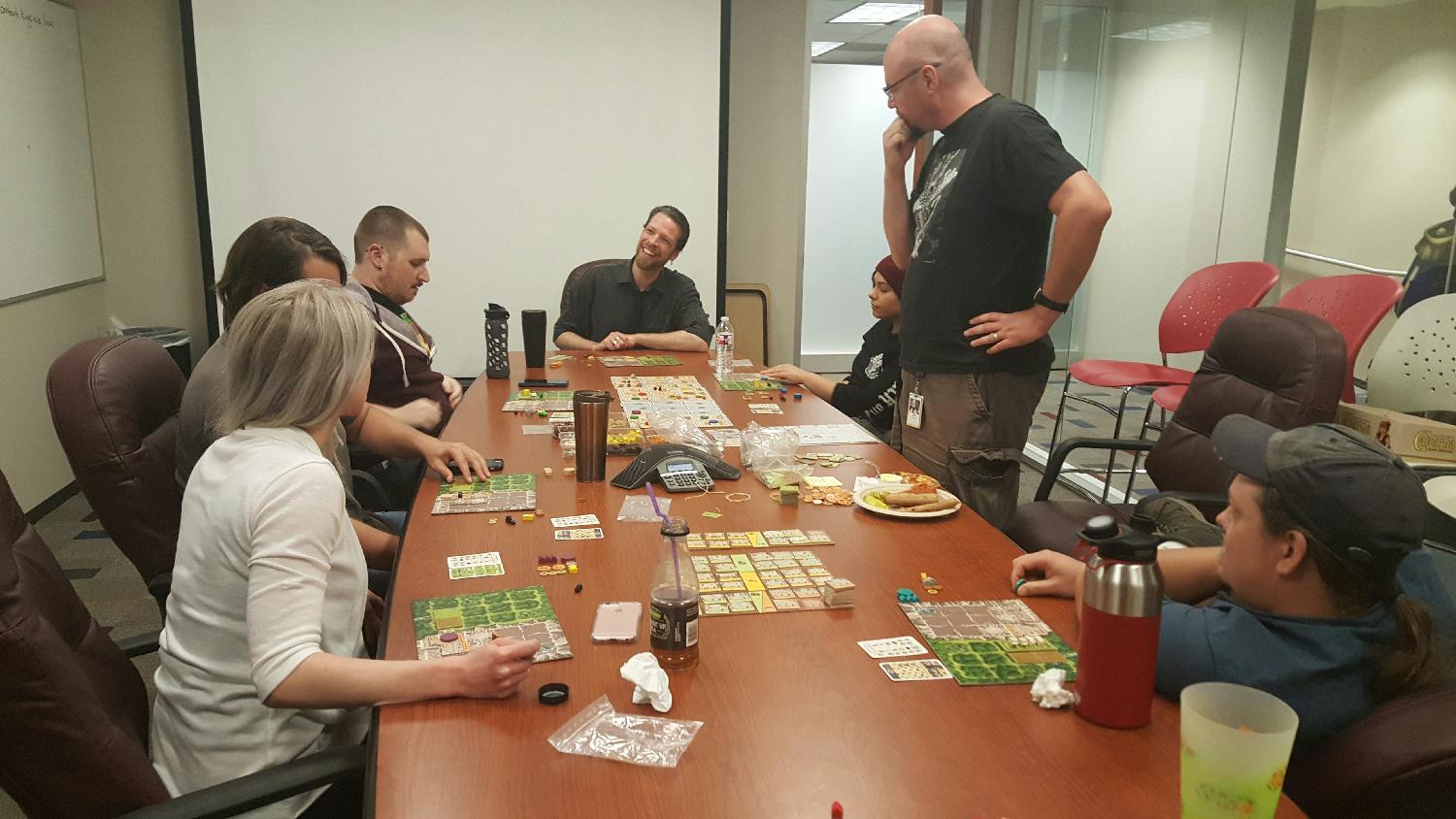 During on of our game days this group chose to play board games in a conference room. 