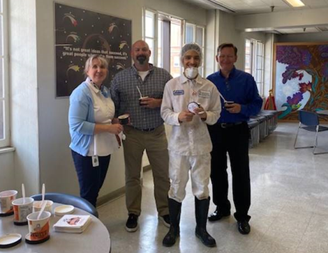 Ice Cream Social - An innovative ice cream flavor submitted by an employee was created by R&D for employees to enjoy.