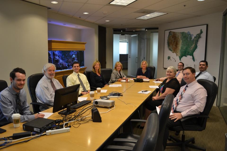 Team meeting in one of our conference rooms.