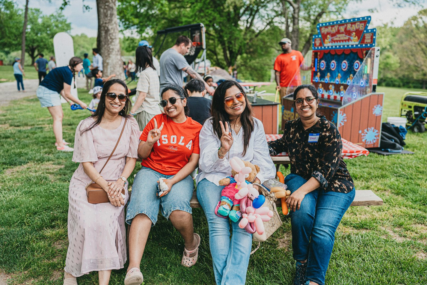 Employees and their family members attending our annual company picnic, held offsite.