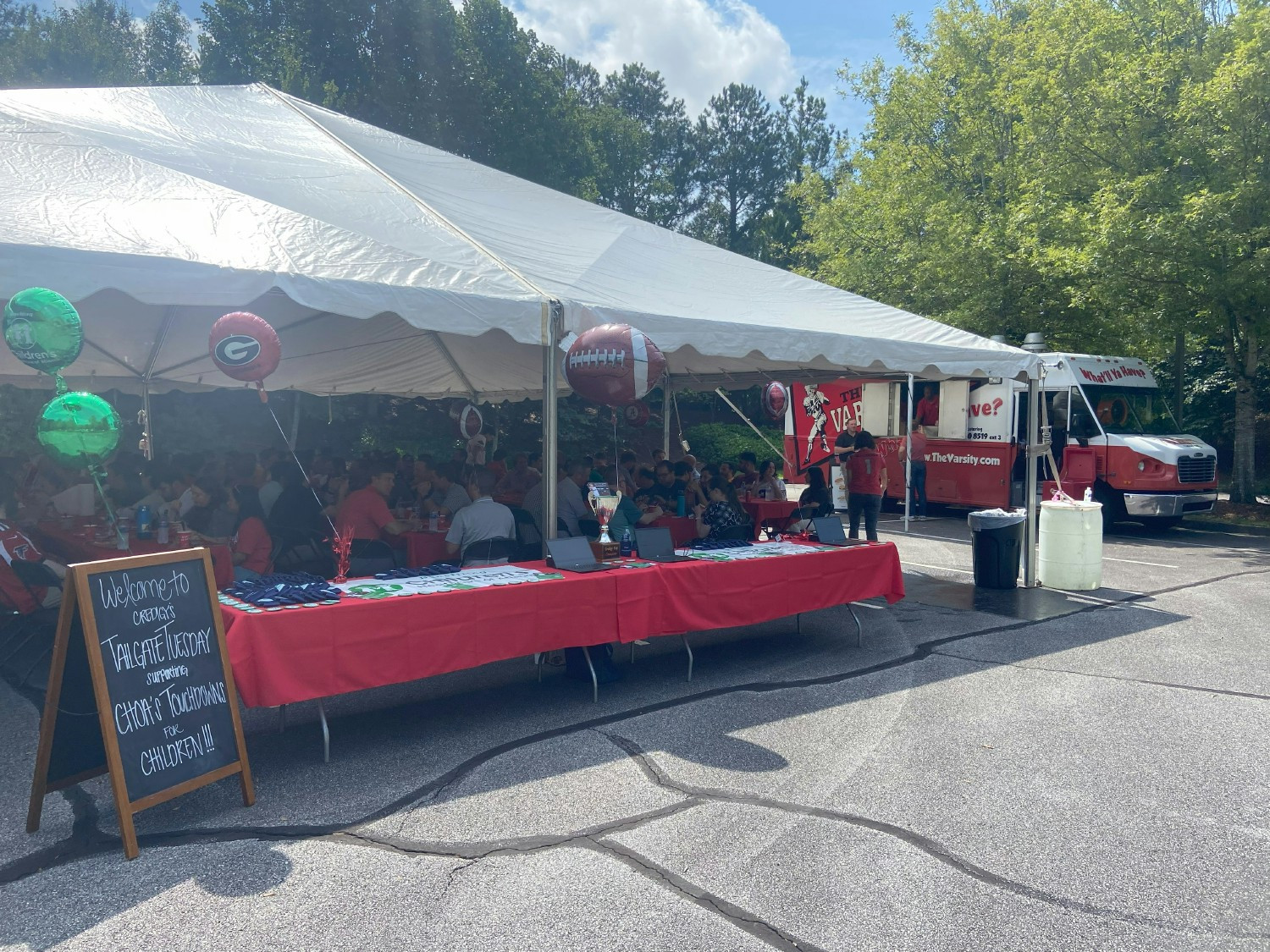 Our annual Tailgate Tuesday celebrates the return of fall sports with The Varsity food truck and a fundraiser for CHOA.