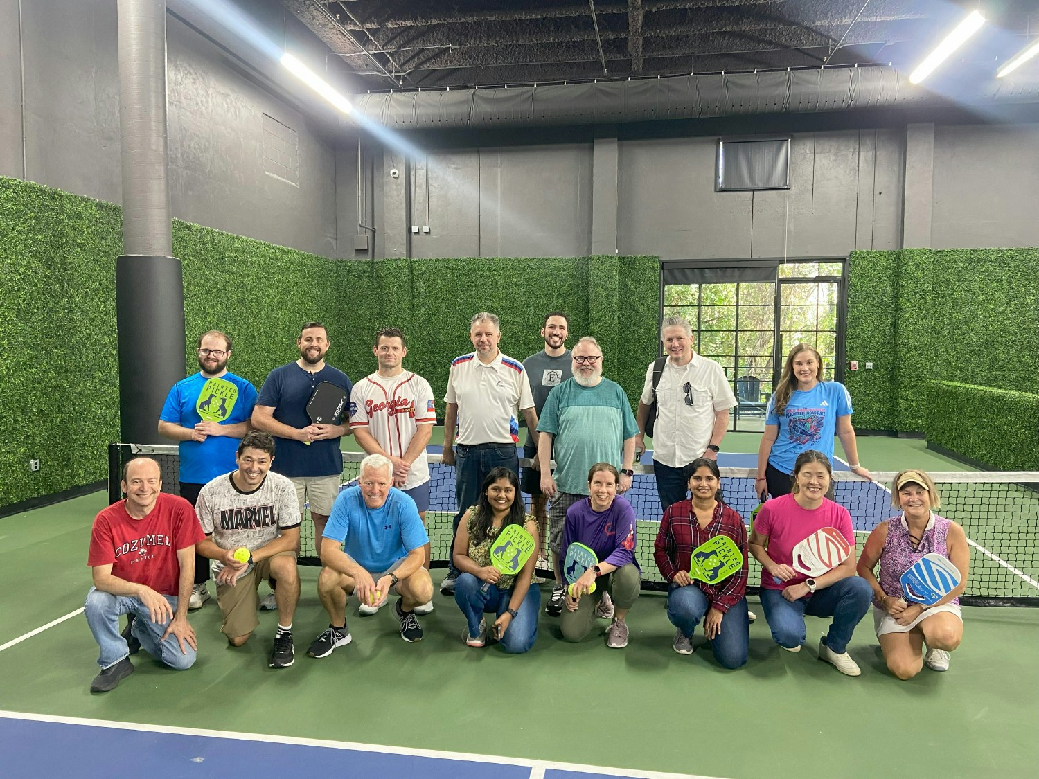 Our IT department took teambuilding to the courts with an outing to a local pickleball club.