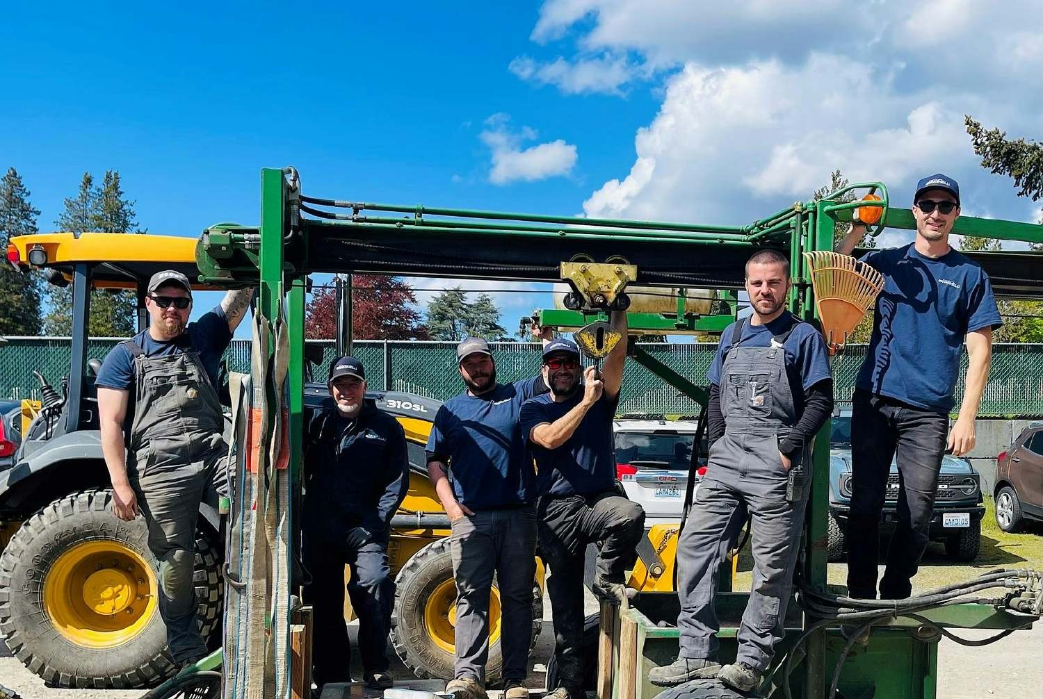 Cemetery and maintenance associates enjoy the sunshine in Seattle.