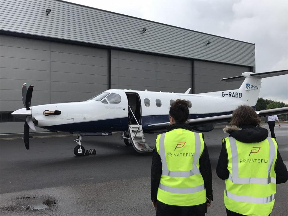 Team Seeing Off A Flight